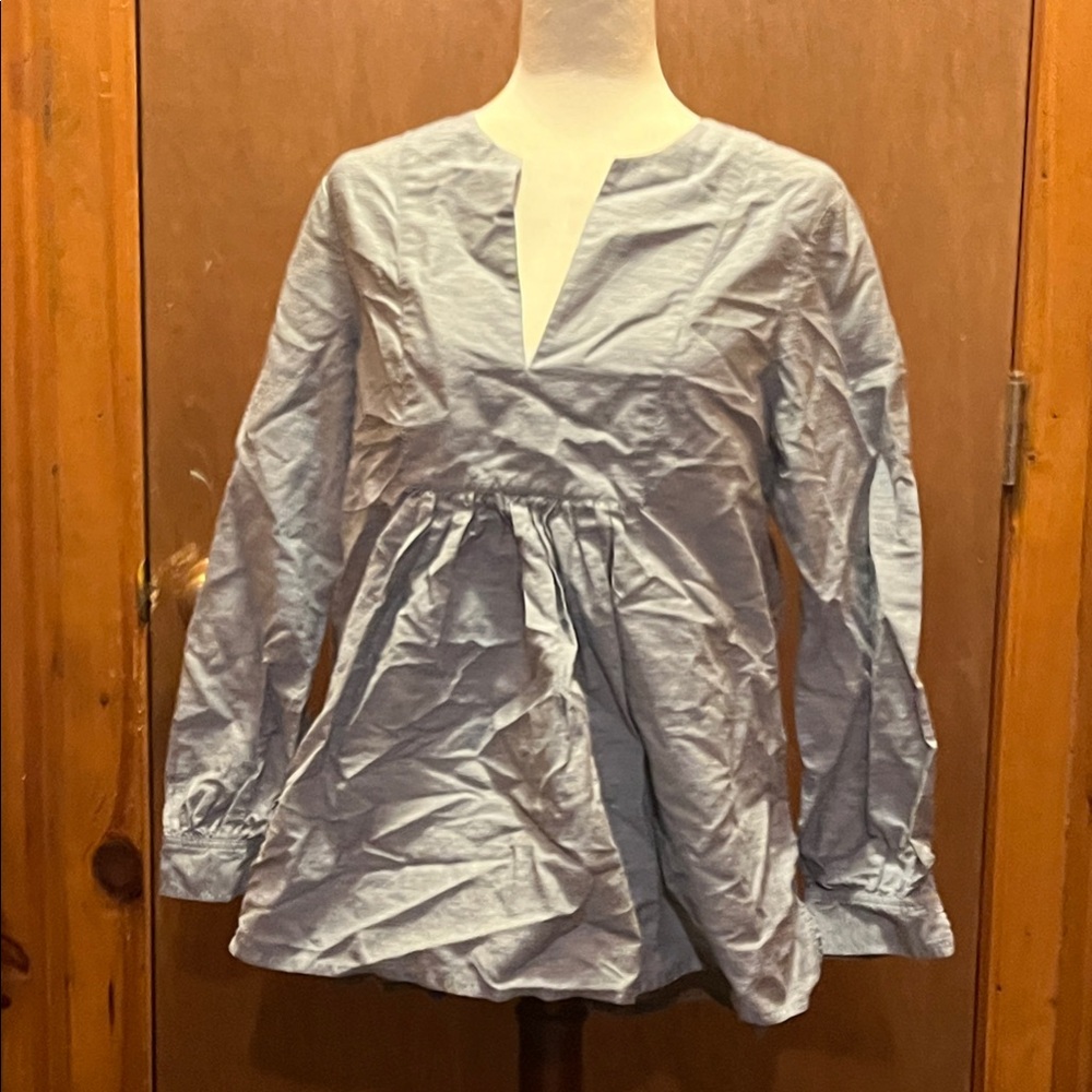 CO Light Blue V-Neck Blouse